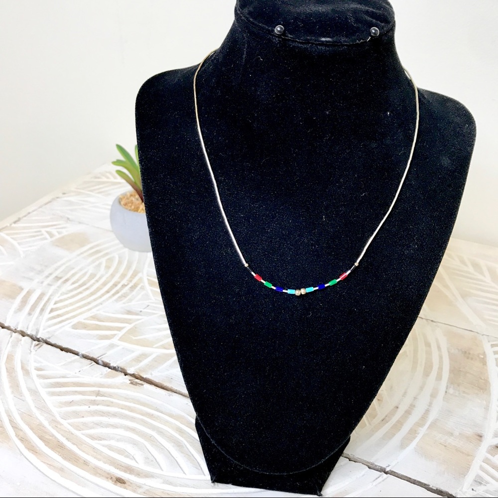 Multi Rainbow Color Fine Necklace and Pendant Set